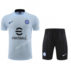 2023-2024 Inter Milan Light Blue Thailand Training Soccer Uniform