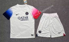2023-2024 Paris SG Away White Soccer Uniform-8975