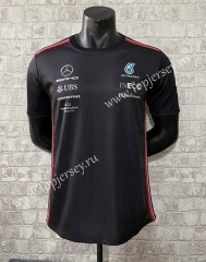 2023 Mercedes Round Collar Black Formula One Racing Suit