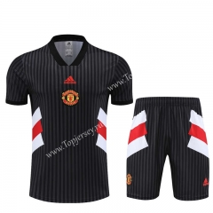 2023-2024 Manchester United Black Thailand Training Soccer Uniform-4627
