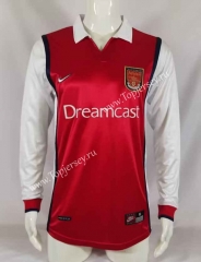 Retro Version 99-00 Arsenal Home Red LS Thailand Soccer Jersey AAA-503