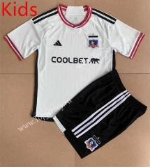 2023-2024 Colo-Colo Home White Kid/Youth Soccer Uniform-AY