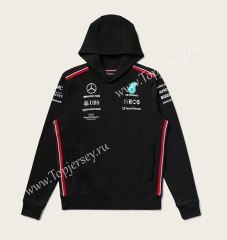 2023 Mercedes Black Formula One Racing Tracksuit Top With Hat