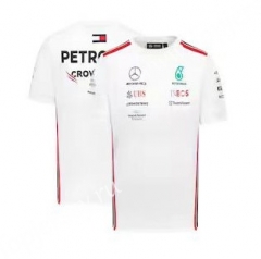 2023 Mercedes Round Collar White Formula One Racing Suit