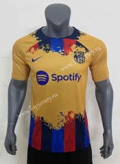 2023-2024 Barcelona Yellow Thailand Training Soccer Jersey AAA-416