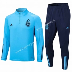 2022-2023 Argentina Sky Blue Thailand Soccer Tracksuit -411