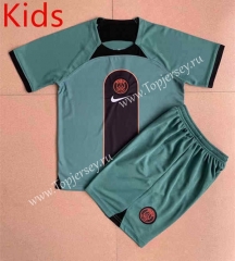 2023-2024 Concept Version Paris SG Green Kid/Youth Soccer Uniform-AY