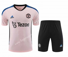 2023-2024 Manchester United Pink Thailand Training Soccer Uniform-418