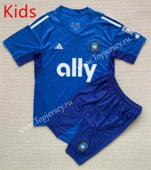 2023-2024 Charlotte FC Goalkeeper Blue Kids/Youth Soccer Uniform-AY