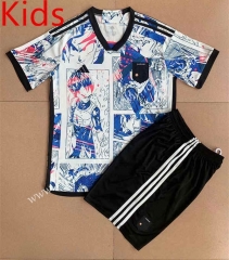 2023-2024 Anime Version Japan White&Blue Kid/Youth Soccer Uniform-AY