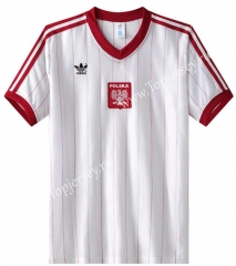Retro Version 1982 Poland Home White Thailand Soccer Jersey AAA-7505