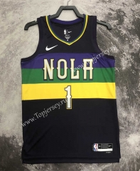 2023 City Edition New Orleans Pelicans Black #1 NBA Jersey-311