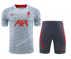 2023-2024 Liverpool Light Gray Thailand Training Soccer Uniform-418