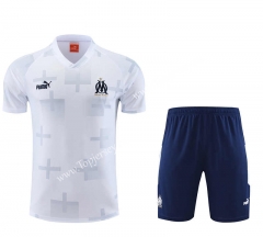 2023-2024 Olympique de Marseille White Thailand Training Soccer Uniform-4627