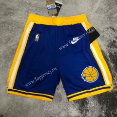 2023 Retro Version Golden State Warriors Blue NBA Shorts-311