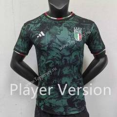 Player Version 2023-2024 Italy Dark Green Thailand Soccer Jersey AAA-6886
