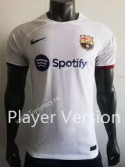 Player Version 2023-2024 Barcelona White Thailand Soccer Jersey AAA-518
