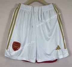 2023-2024 Arsenal Home White Thailand Soccer Shorts-4563