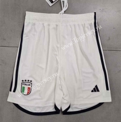 2023-2024 Italy Away White Thailand Soccer Shorts-2886