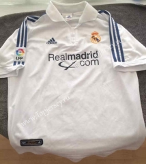 Retro Version 01-02 Real Madrid Home White Thailand Soccer Jersey AAA-6895