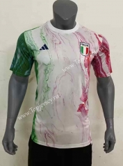 (S-3XL) 2023-2024 Italy White&Green Thailand Training Soccer Jersey AAA-416
