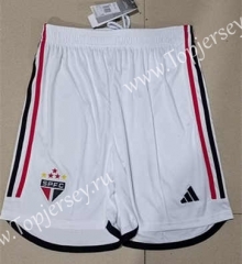2023-2024 Sao Paulo Home White Thailand Soccer Shorts-2886