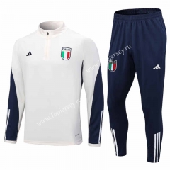 2023-2024 Italy Beige Thailand Soccer Tracksuit -411