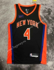 2023 City Version New York Knicks Black #4 NBA Jersey-311