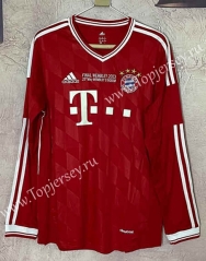 Retro Version 13-14 Bayern München Home Red LS Thailand Soccer Jersey AAA-6590