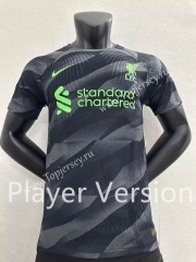 Player Version 2023-2024 Liverpool Goalkeeper Black Thailand Soccer Jersey AAA-6886