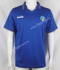 Retro Version 1990 Italy Home Blue Thailand Soccer Jersey AAA-503
