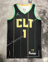 2023 City Edition Charlotte Hornets Black #1 NBA Jersey-311
