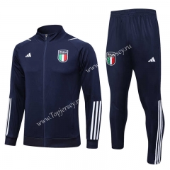 2023-2024 Italy Royal Blue Thailand Soccer Jacket Uniform-815