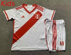2023-2024 Peru Home White Kids/Youth Soccer Uniform-7809