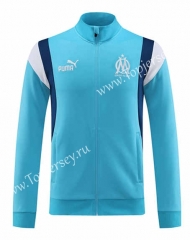 2023-2024 Olympique Marseille Sky Blue Thailand Soccer Jacket-LH