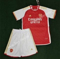 2023-2024 Correct Version Arsenal Home Red Soccer Uniform-8423