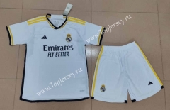 Correct Version 2023-2024 Real Madrid Home White Soccer Uniform-718