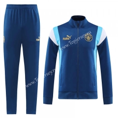 2023-2024 Manchester City Royal Blue Thailand Soccer Jacket Uniform-LH