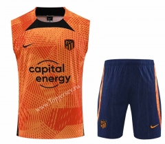 2023-2024 Atletico Madrid Orange Thailand Soccer Vest Uniform-4627