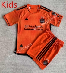 2023-2024 Houston Dynamo Home Orange Kids/Youth Soccer Uniform-AY