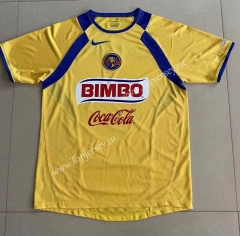 Retro Version 05-06 Club America Home Yellow Thailand Soccer Jersey AAA-912