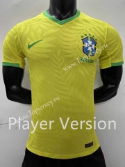 Player Version 2023-2024 Brazil Home Yellow Thailand Soccer Jersey AAA-2016