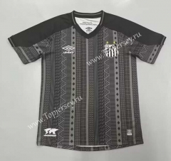 (S-4XL) 2023-2024 Santos FC 2nd Black&Gray Thailand Soccer Jersey AAA-908