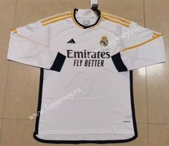 2023-2024 Real Madrid Home White LS Thailand Soccer Jersey AAA-818