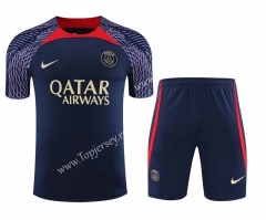 2023-2024 PSG Royal Blue Thailand Training Soccer Jersey Uniform-418