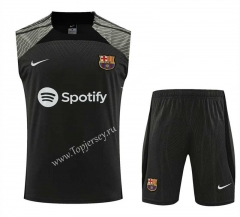 2023-2024 Barcelona Army Green Thailand Soccer Vest Uniform-4627