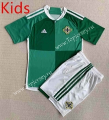 2023-2024 Northern Ireland Home Green Kids/Youth Soccer Uniform-AY