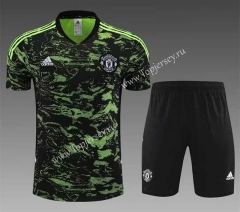2023-2024 Manchester United Black&Green Thailand Soccer Uniform-0299
