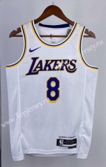 2023 Round Collar Los Angeles Lakers White #8 NBA Jersey-311