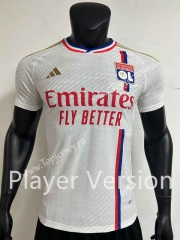 Player Version 2023-2024 Olympique Lyonnais Home White Thailand Soccer Jersey AAA-4927